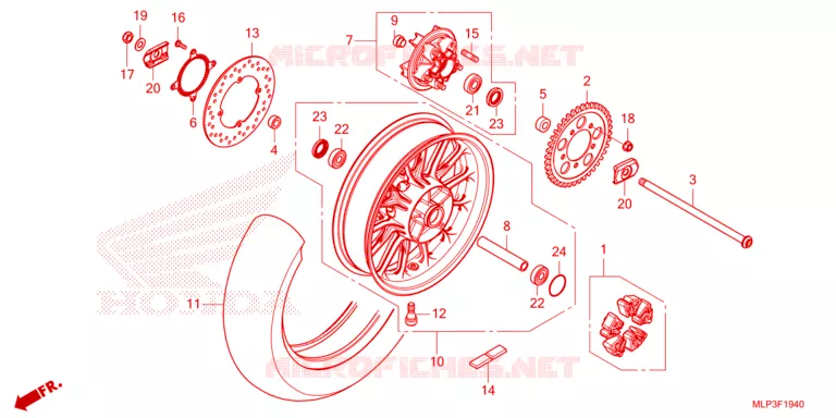 ROUE ARRIERE Honda MOTO 500 CL 2023  CL500AP