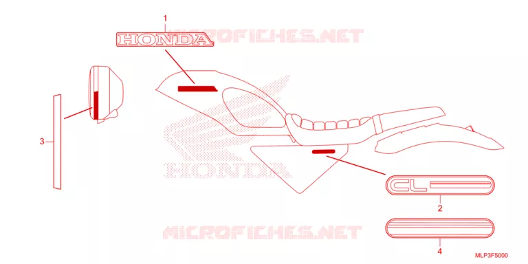 AUTOCOLLANTS Honda MOTO 500 CL 2023  CL500AP