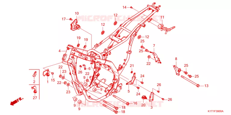 CADRE Honda MOTO 250 CRF 2023  CRF250LAP