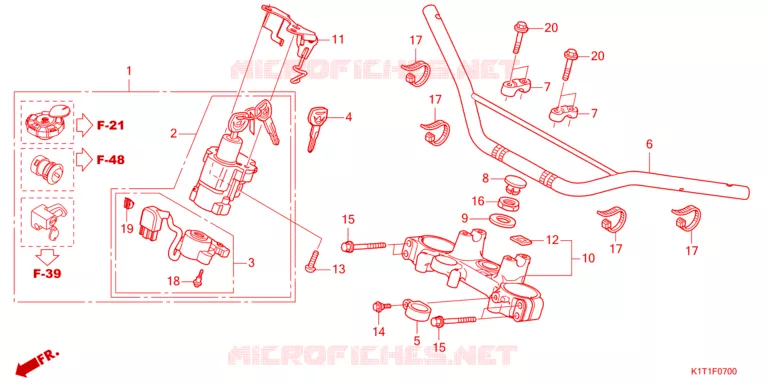GUIDON - TE DE FOURCHE Honda MOTO 250 CRF 2023  CRF250LAP