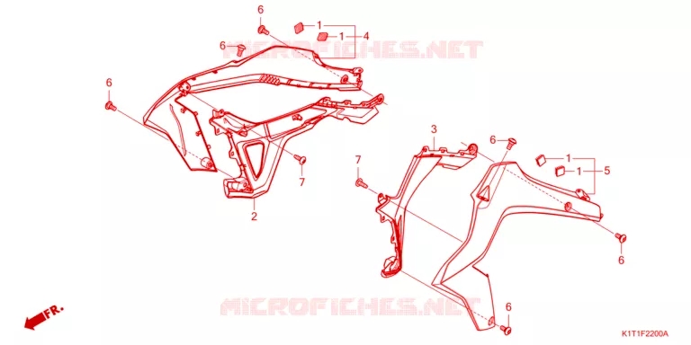 OUIES DE RADIATEUR Honda MOTO 250 CRF 2024  CRF250LAP