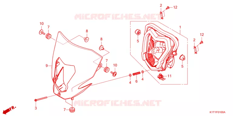 PHARE Honda MOTO 250 CRF 2024  CRF250LAP