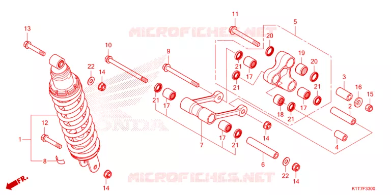 AMORTISSEUR ARRIERE Honda MOTO 250 CRF 2023  CRF250LAP