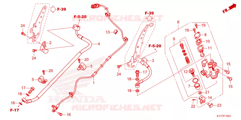 MAITRE CYLINDRE DE FREIN ARRIERE Honda MOTO 250 CRF 2023  CRF250LAP