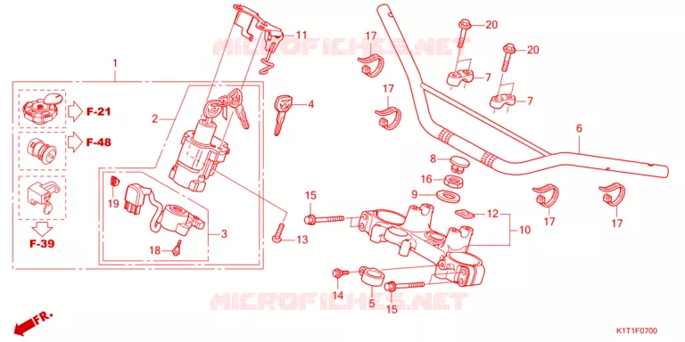 GUIDON - TE DE FOURCHE Honda MOTO 250 CRF 2023  CRF250LDAP