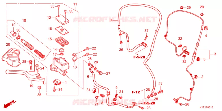 MAITRE CYLINDRE DE FREIN AVANT Honda MOTO 250 CRF 2024  CRF250LDAP