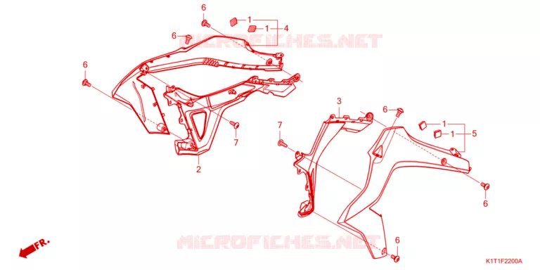 OUIES DE RADIATEUR Honda MOTO 250 CRF 2024  CRF250LDAP