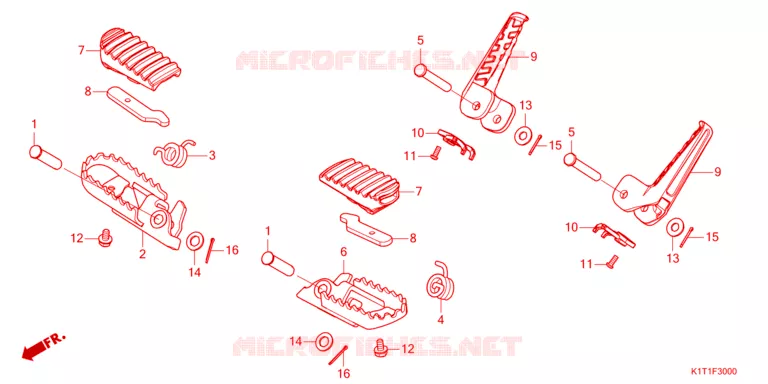 REPOSE PIED Honda MOTO 250 CRF 2023  CRF250LDAP