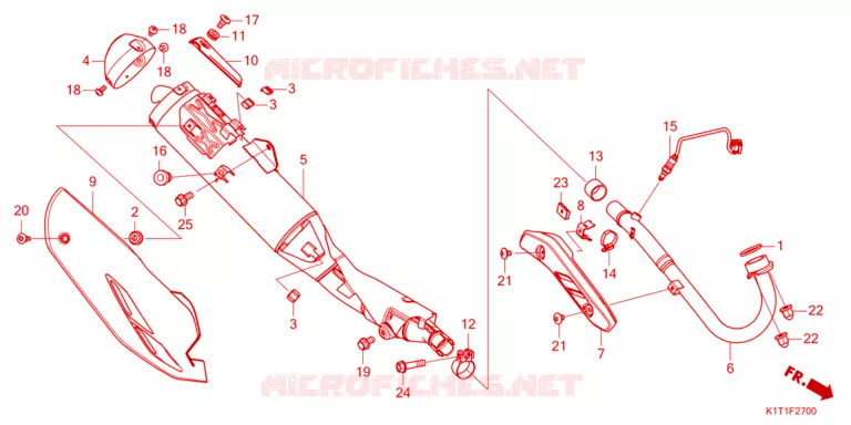 SILENCIEUX D'ECHAPPEMENT Honda MOTO 250 CRF 2024  CRF250LDAP