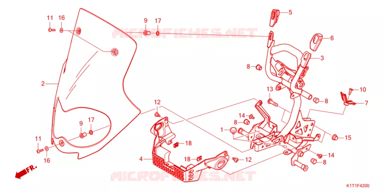 PARE-BRISE Honda MOTO 250 CRF 2023  CRF250LRAP