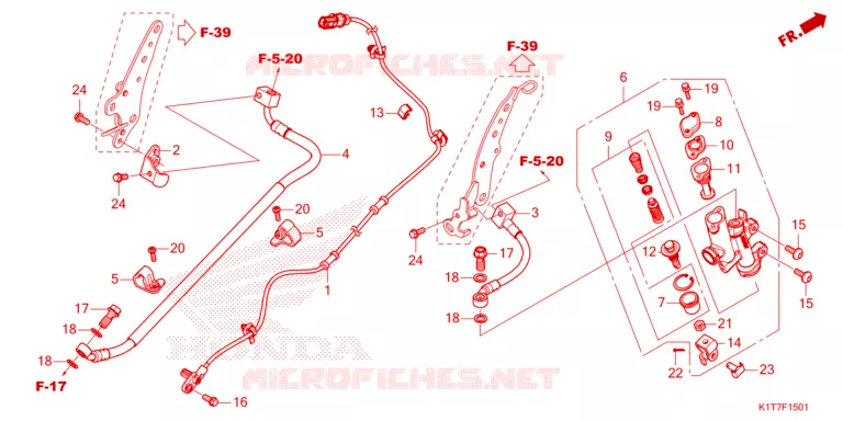 MAITRE CYLINDRE DE FREIN ARRIERE Honda MOTO 250 CRF 2024  CRF250LRAP