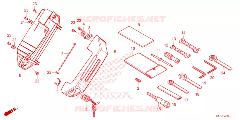 OUTILS - BOITE A OUTILS Honda MOTO 250 CRF 2023  CRF250LRAP