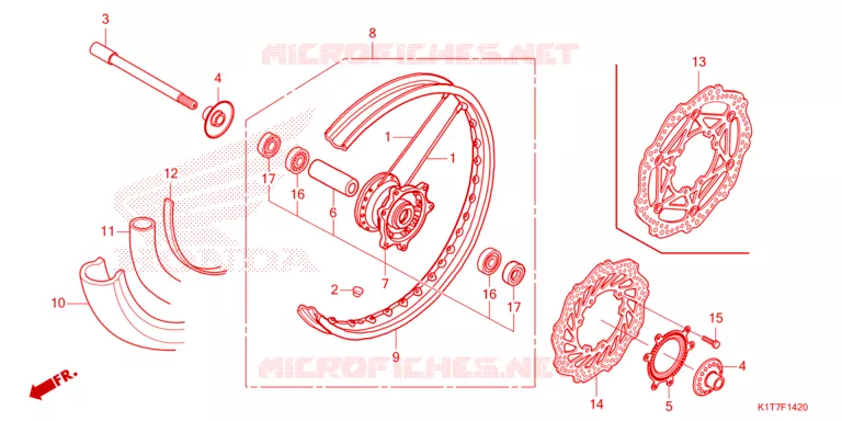 ROUE AVANT Honda MOTO 250 CRF 2023  CRF250LRAP