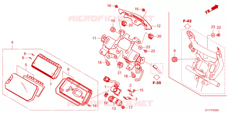 COMPTEUR Honda MOTO 250 CRF 2023  CRF250LRDP