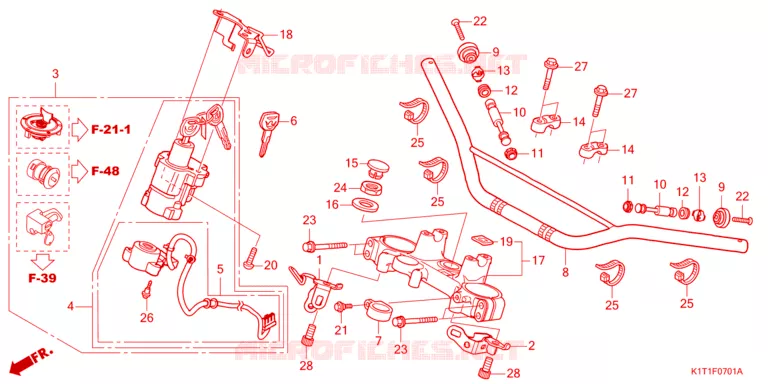 GUIDON - TE DE FOURCHE Honda MOTO 250 CRF 2024  CRF250LRDP
