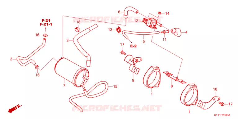 SYSTÈME DE RECYCLAGE DES GAZ Honda MOTO 250 CRF 2024  CRF250LRDP
