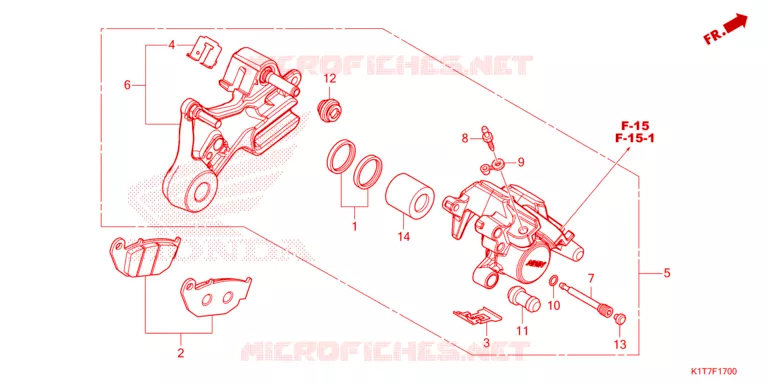 ETRIER DE FREIN ARRIERE Honda MOTO 300 CRF 2023  CRF300LAP