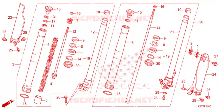 FOURCHE Honda MOTO 300 CRF 2024  CRF300LAP