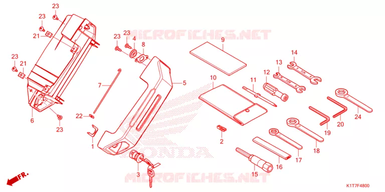OUTILS - BOITE A OUTILS Honda MOTO 300 CRF 2023  CRF300LAP