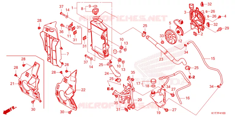 RADIATEUR Honda MOTO 300 CRF 2024  CRF300LAP