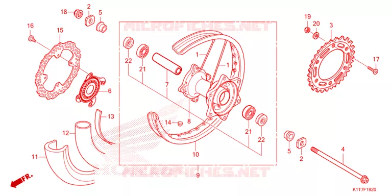 ROUE ARRIERE Honda MOTO 300 CRF 2024  CRF300LAP