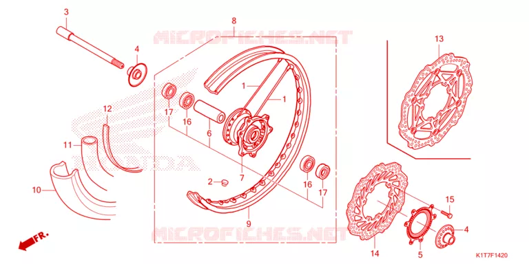 ROUE AVANT Honda MOTO 300 CRF 2024  CRF300LAP