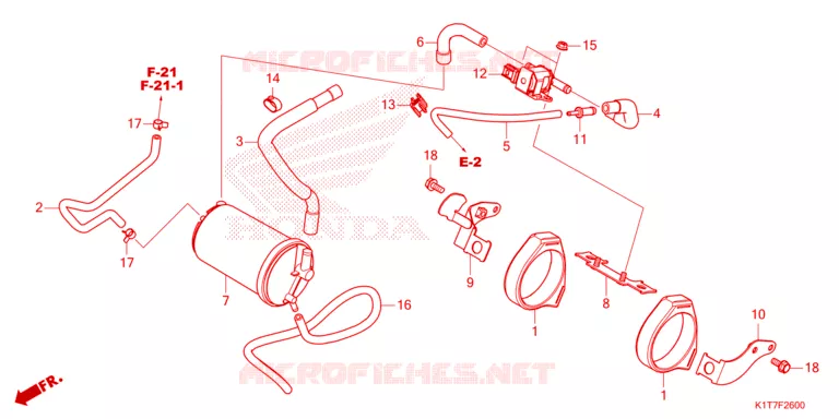 SYSTÈME DE RECYCLAGE DES GAZ Honda MOTO 300 CRF 2024  CRF300LAP