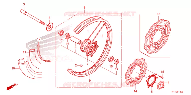 ROUE AVANT Honda MOTO 300 CRF 2023  CRF300LAP
