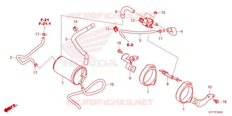 SYSTÈME DE RECYCLAGE DES GAZ Honda MOTO 300 CRF 2023  CRF300LAP