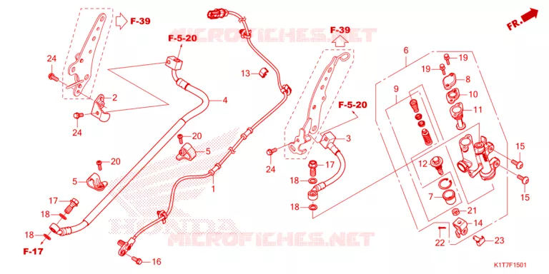 MAITRE CYLINDRE DE FREIN ARRIERE Honda MOTO 300 CRF 2023  CRF300LAP