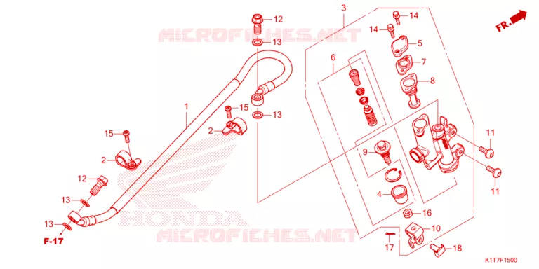 MAITRE CYLINDRE DE FREIN ARRIERE Honda MOTO 300 CRF 2024  CRF300LP