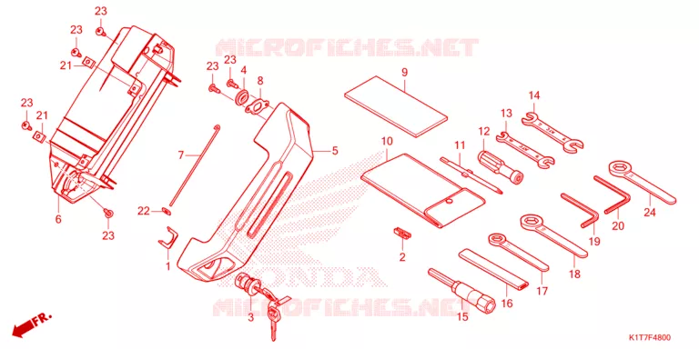 OUTILS - BOITE A OUTILS Honda MOTO 300 CRF 2024  CRF300LP