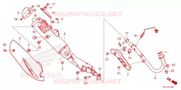 SILENCIEUX D'ECHAPPEMENT Honda MOTO 300 CRF 2023  CRF300LP