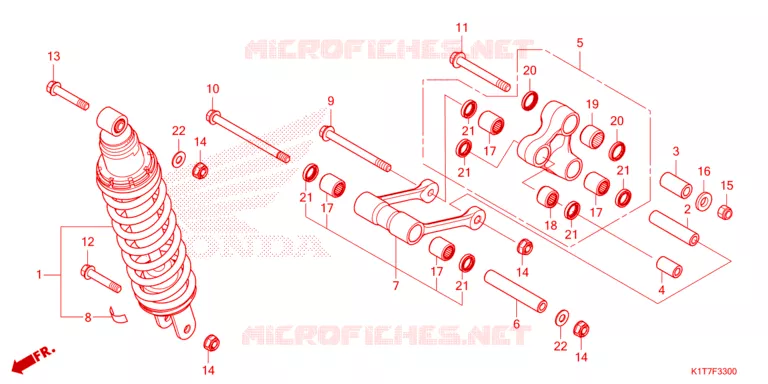 AMORTISSEUR ARRIERE Honda MOTO 300 CRF 2023  CRF300LRAP