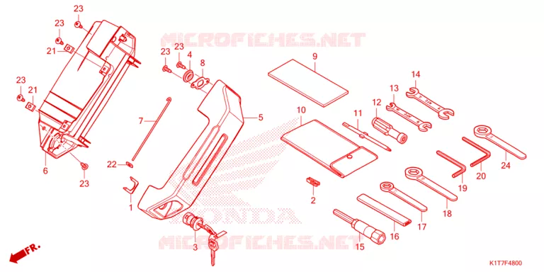 OUTILS - BOITE A OUTILS Honda MOTO 300 CRF 2023  CRF300LRAP