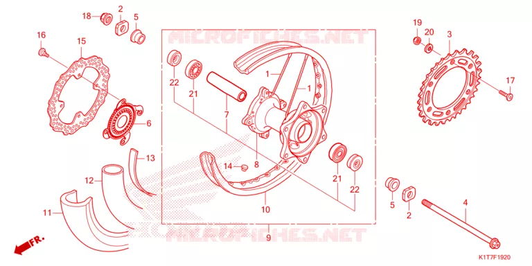 ROUE ARRIERE Honda MOTO 300 CRF 2023  CRF300LRAP