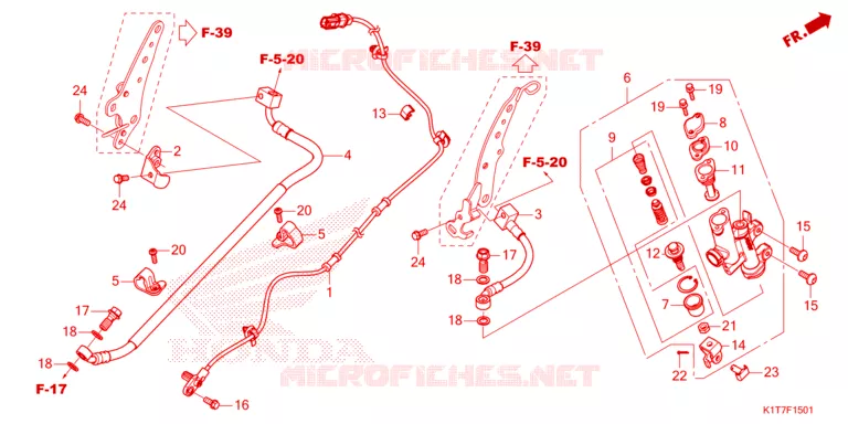 MAITRE CYLINDRE DE FREIN ARRIERE Honda MOTO 300 CRF 2023  CRF300LRAP