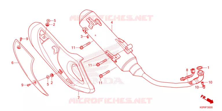 SILENCIEUX D'ECHAPPEMENT Honda SCOOTER 150 SH 2023  SH150AD2P