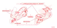 AUTOCOLLANTS pour Honda FORZA 350 de 2022