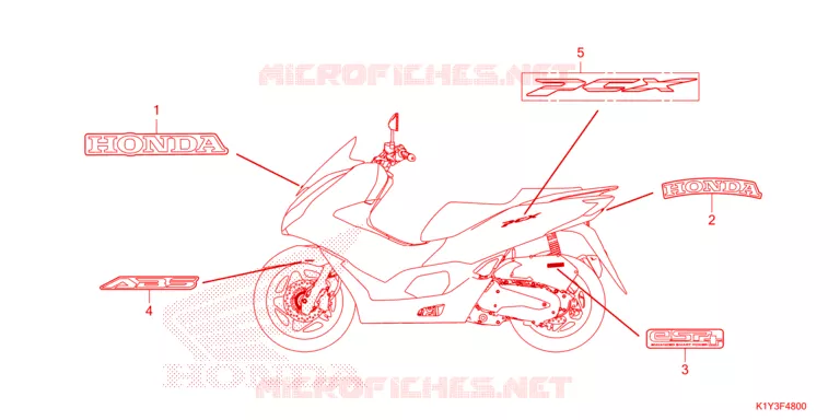 AUTOCOLLANTS Honda SCOOTER 125 PCX 2024  WW125AP