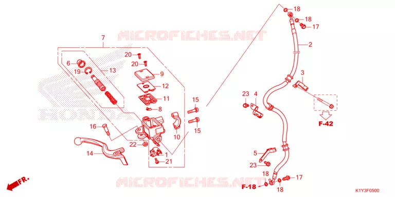 MAITRE CYLINDRE DE FREIN AVANT Honda SCOOTER 125 PCX 2024  WW125P