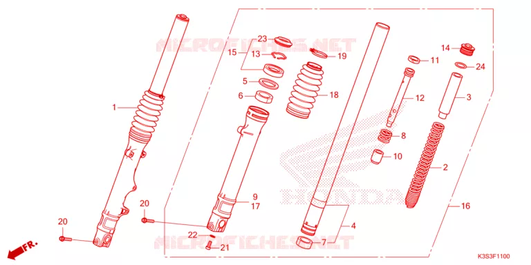 FOURCHE Honda MOTO 250 CL 2024  CL250AP