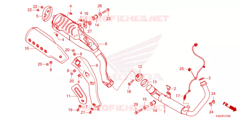 SILENCIEUX D'ECHAPPEMENT Honda MOTO 250 CL 2023  CL250AP