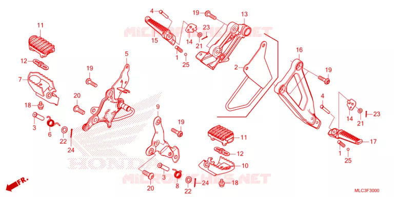 REPOSE PIED Honda MOTO 750 TRANSALP 2024  XL750P