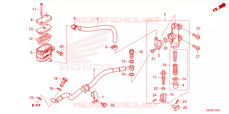 MAITRE CYLINDRE DE FREIN ARRIERE Honda MOTO 150 RS 2024  FS150FAP_MA