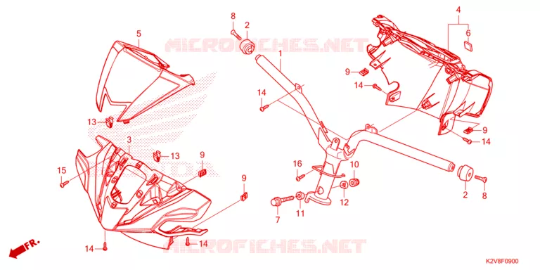 GUIDON - CARENAGE Honda SCOOTER 125 VARIO 2023  ACB125CBTP_MA