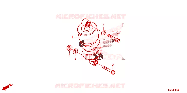 AMORTISSEUR ARRIERE Honda SCOOTER 150 WINNER 2020  FS150FAL_V