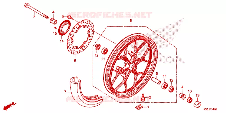 ROUE AVANT Honda SCOOTER 150 WINNER 2020  FS150FAL_V