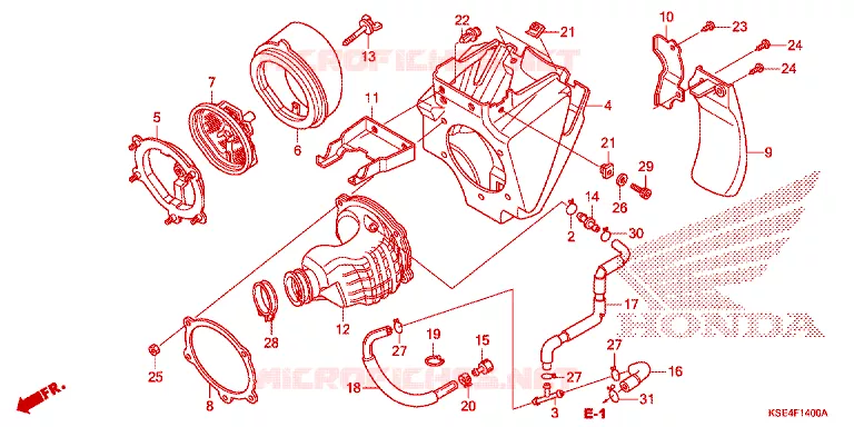 FILTRE A AIR Honda MOTO 150 CRF 2009  CRF150RB9