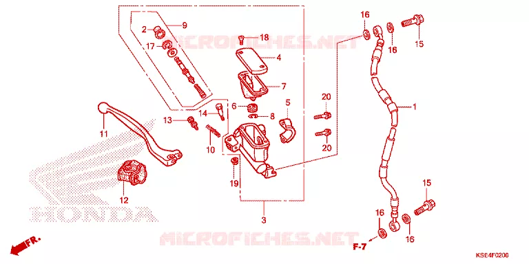 MAITRE CYLINDRE DE FREIN AVANT Honda MOTO 150 CRF 2010  CRF150RB9